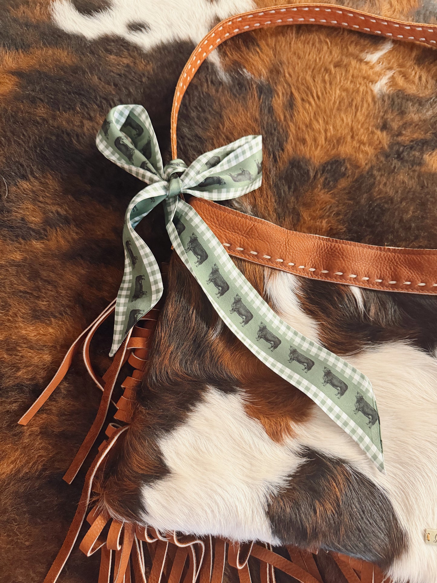 Sage Green Silk Twilly Scarf