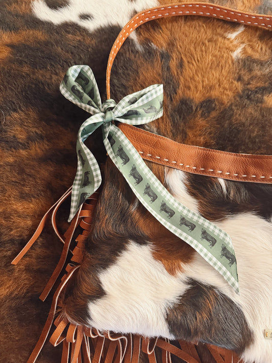 Sage Green Silk Twilly Scarf