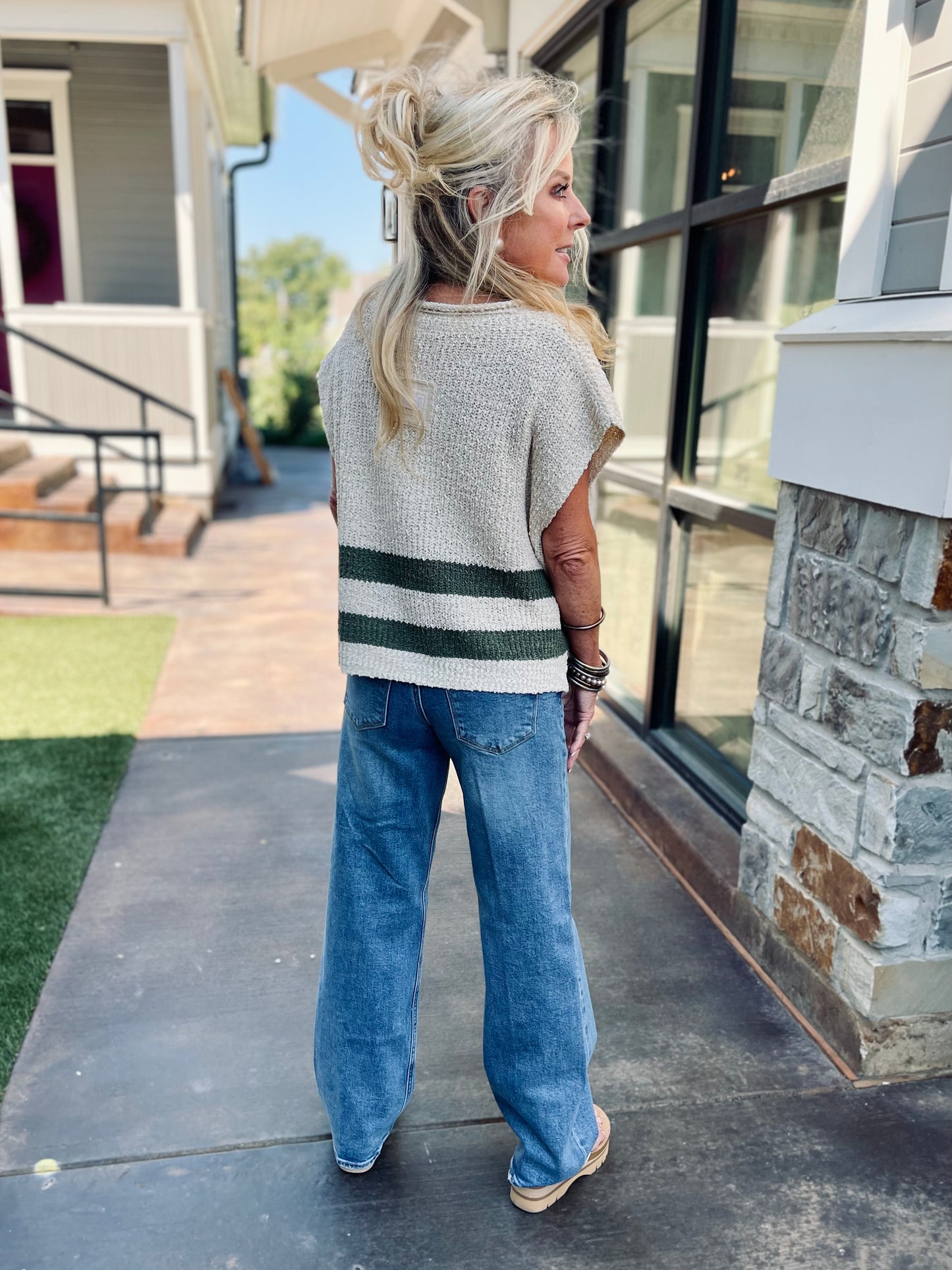 Olive Sleeveless Sweater