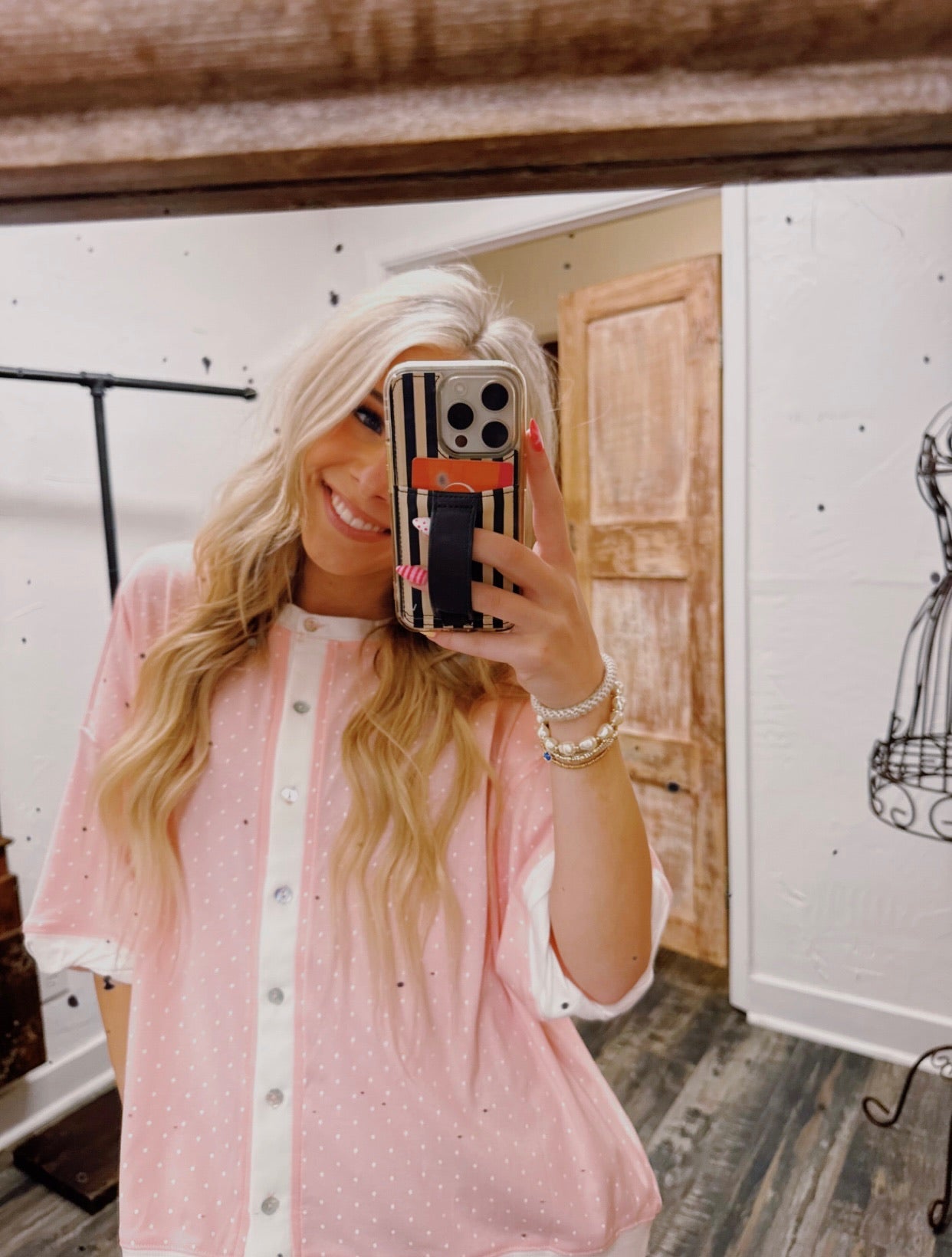 Blush Dottie Top