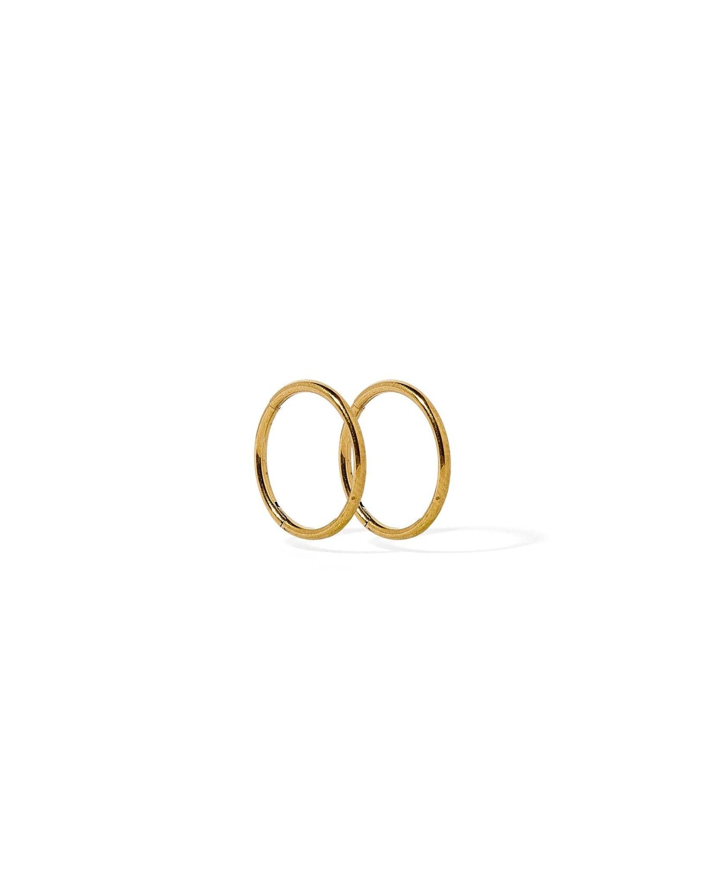 Huggie Infinity Hoop Earrings - Ava Gold 10mm