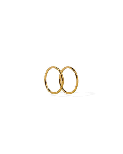Huggie Infinity Hoop Earrings - Ava Gold 10mm