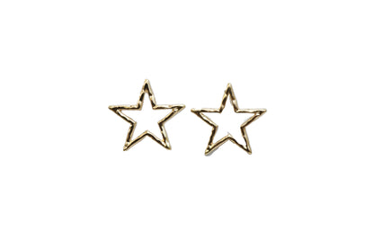 1" Gold Star Cut Out Post Earring