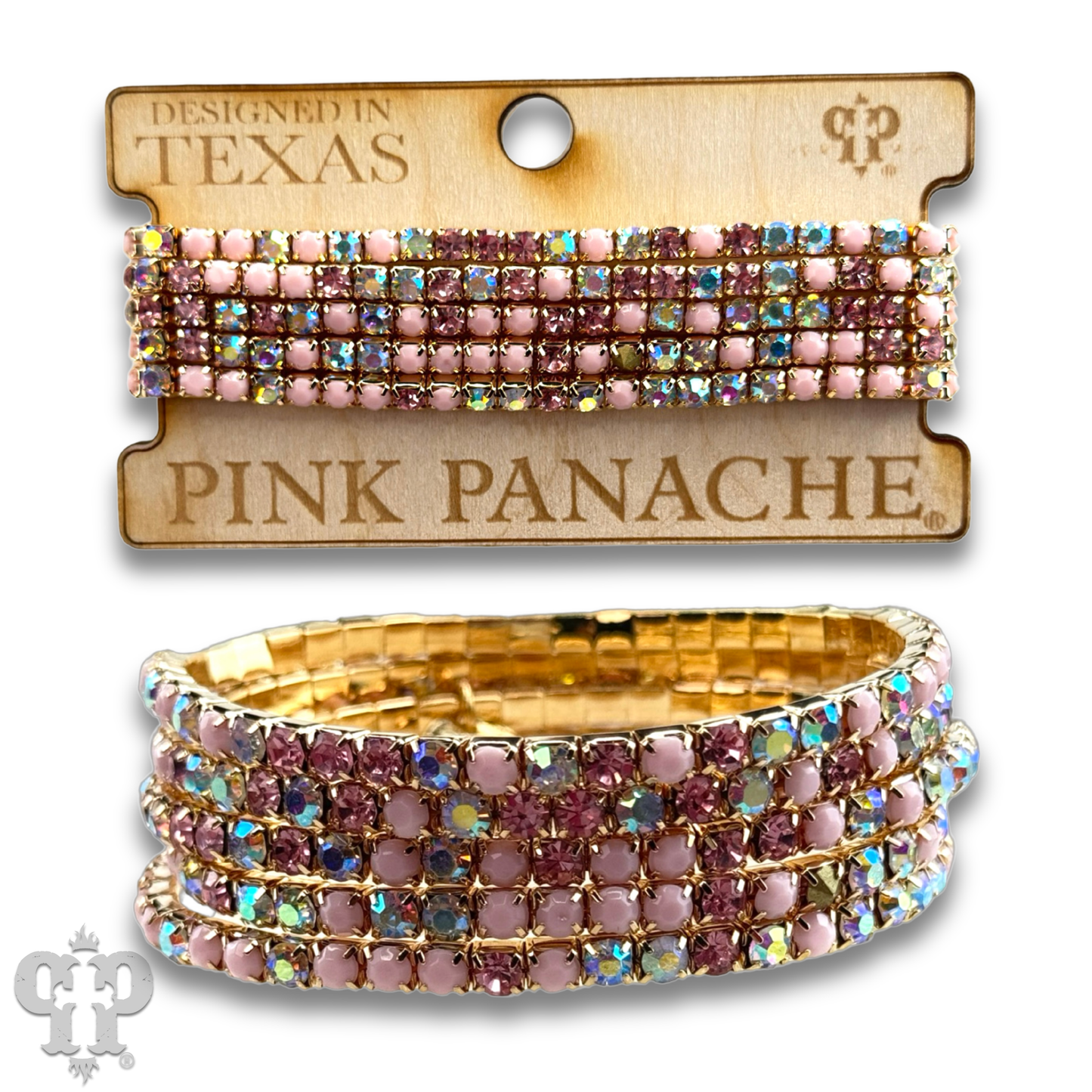 Prong Rhinestone Bead Bracelet