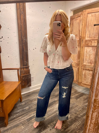 Logan Stretchy Wide Leg Jean