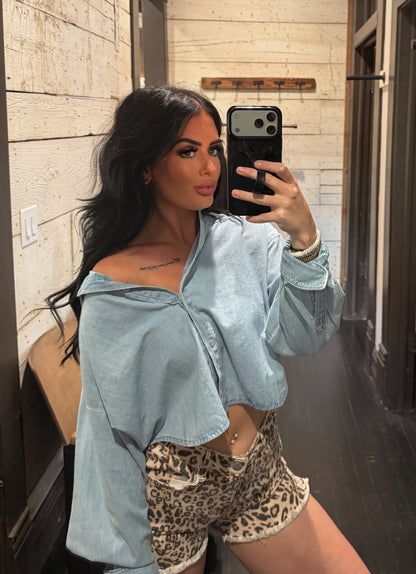 Boxy Denim Crop