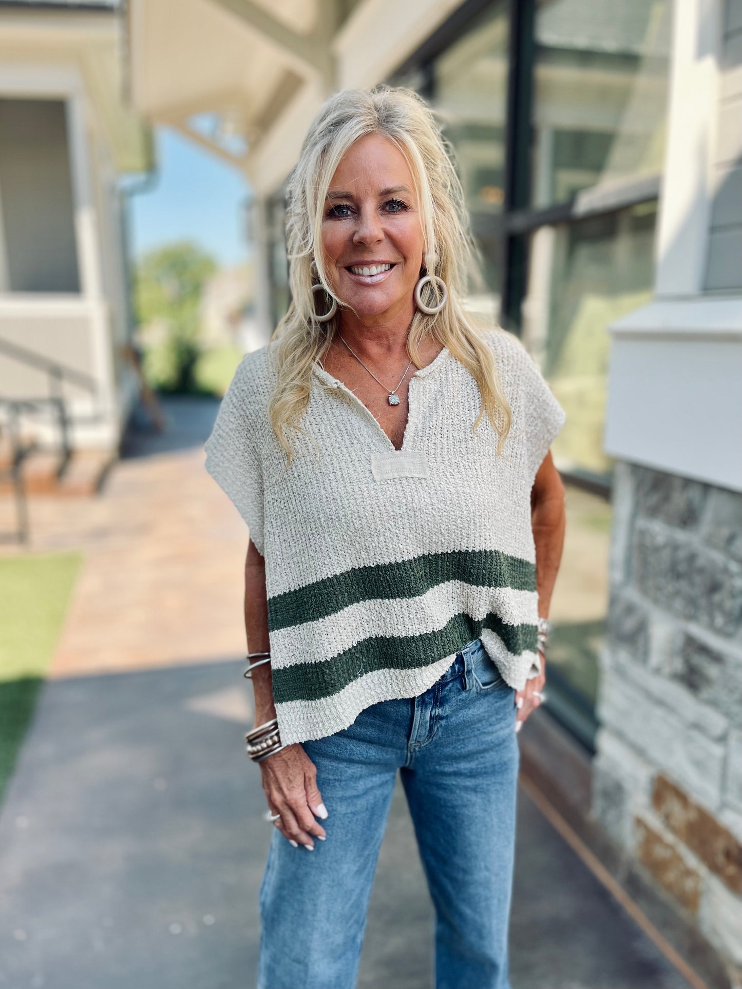 Olive Sleeveless Sweater