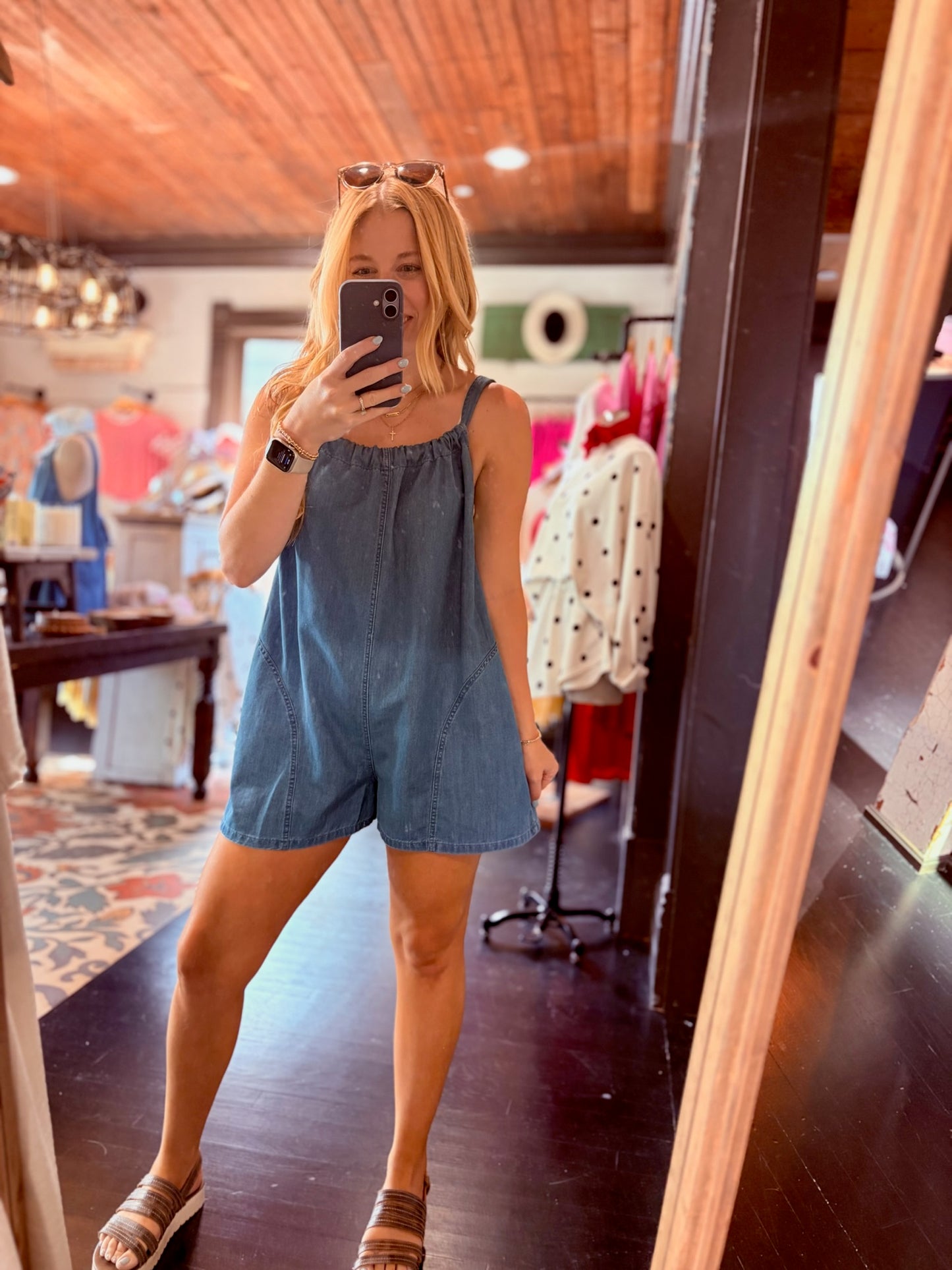 Blue Jean Baby Romper