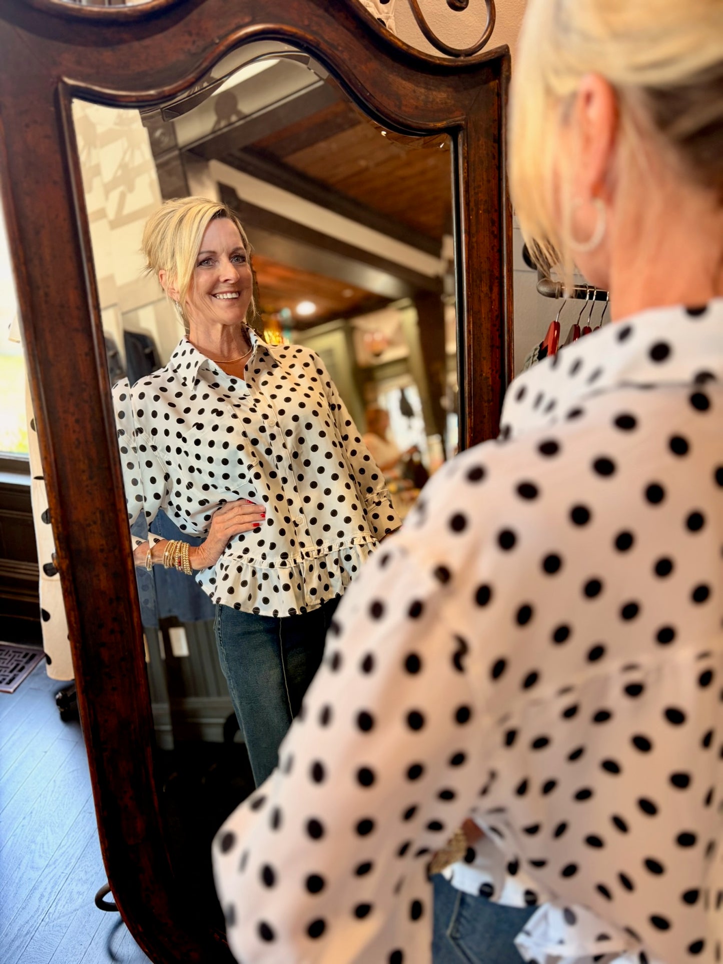 Ruffle Dot Top