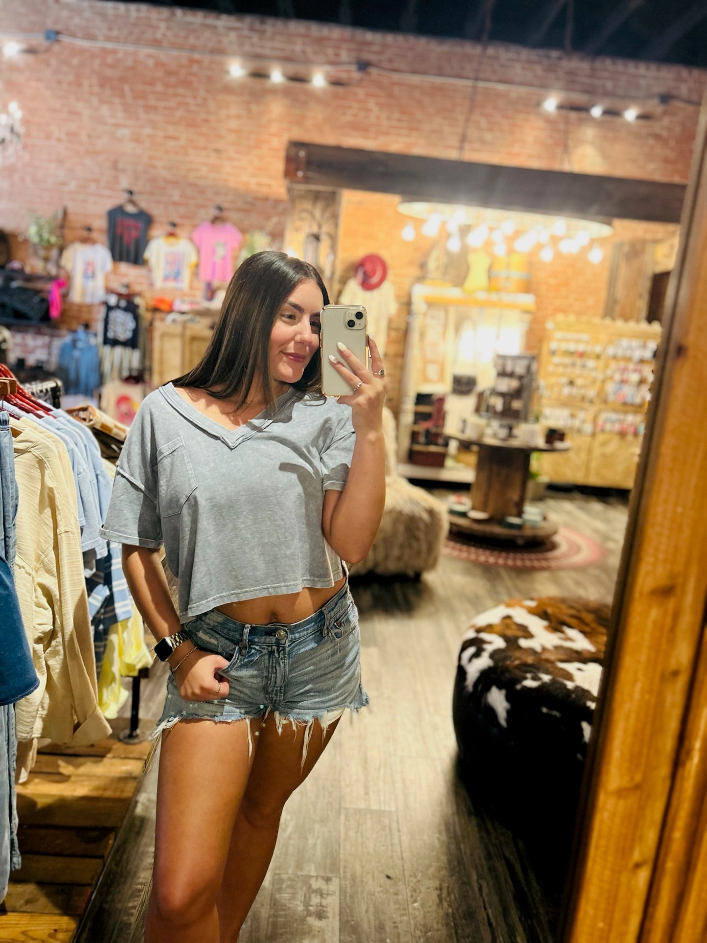 Roxy Pocket V-Neck