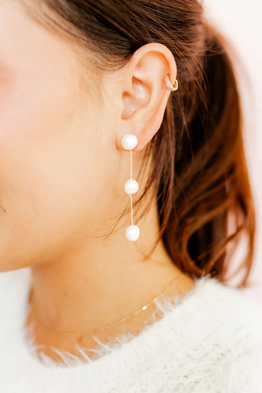 Triple Pearl Dangles