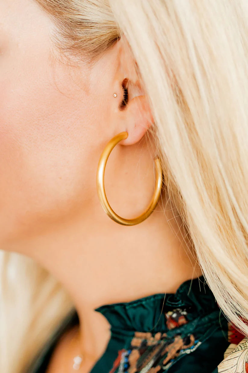 Waterproof Gold Hoops