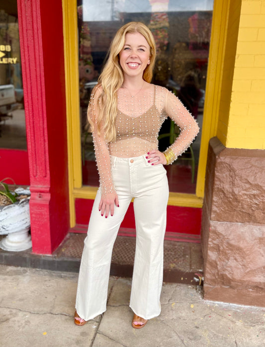 Haley's Fave Embellished Mesh Top