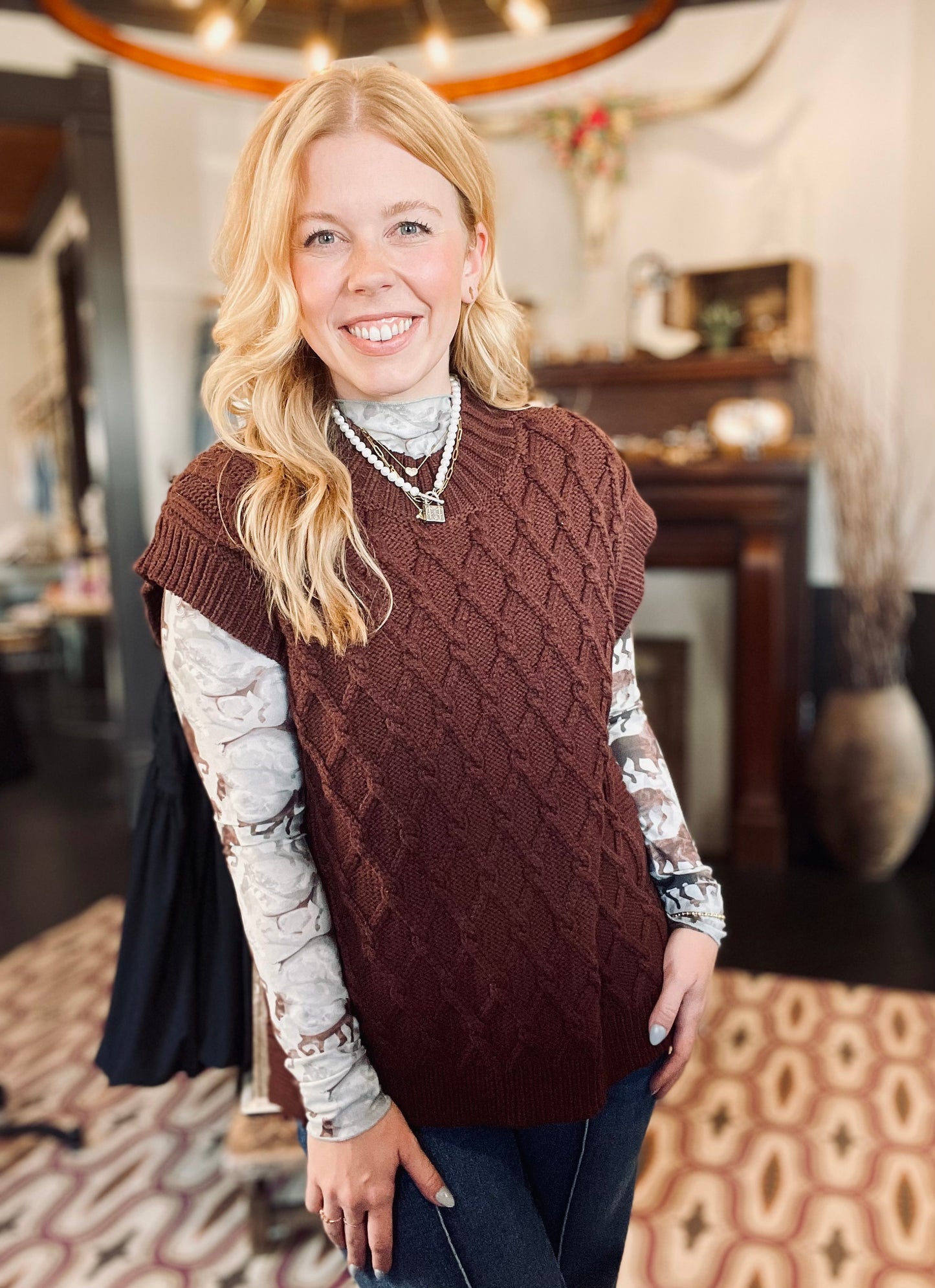 Cappuccino Sleeveless Sweater