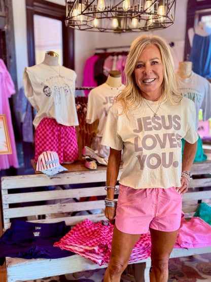 Jesus Loves You Boxy Crop