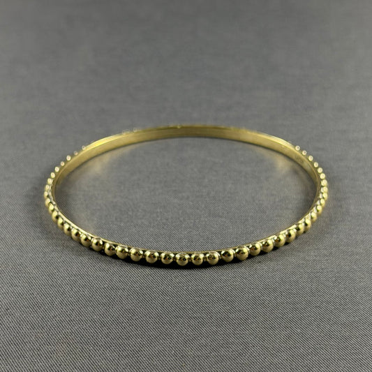 2MM Ball Bangle Gold Bracelet