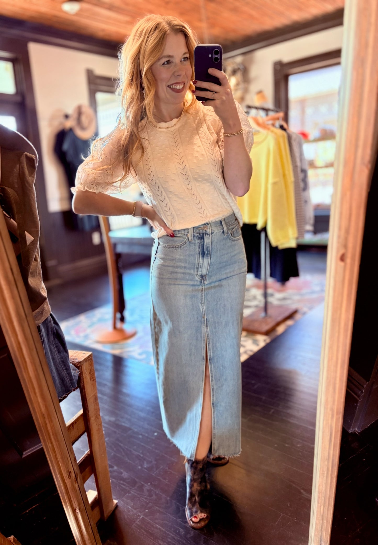 Thrill Ride Denim Skirt