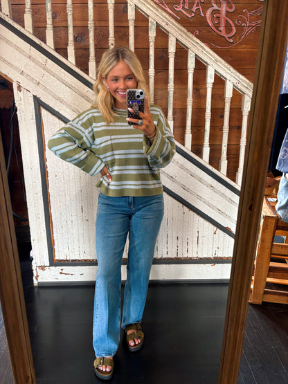 Olive Fall Weather Sweater