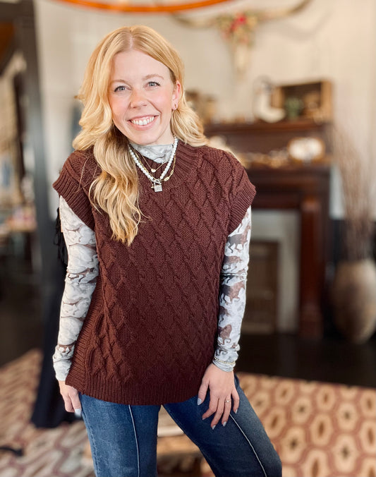 Cappuccino Sleeveless Sweater