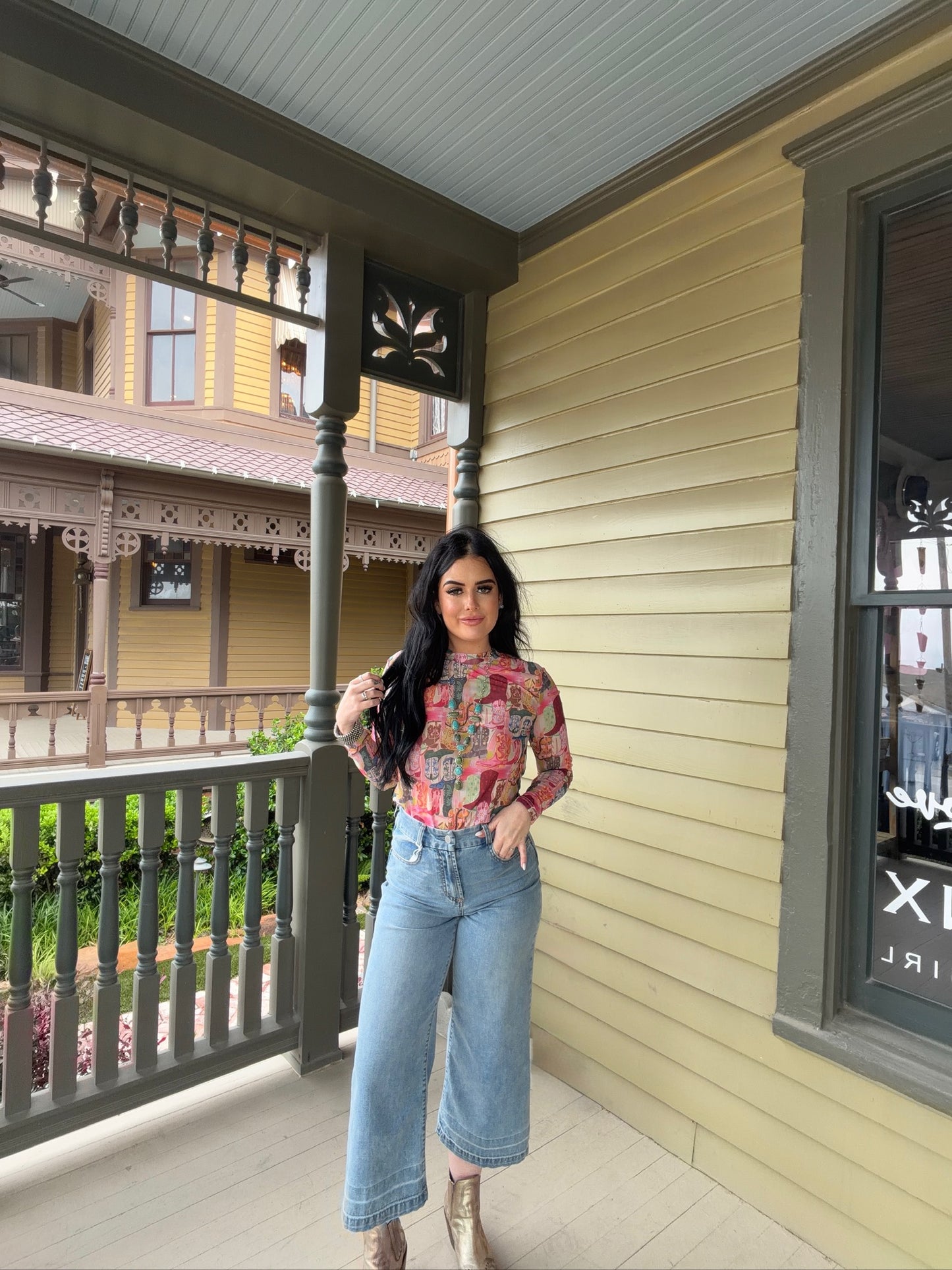 Kicking Boots Mesh Top