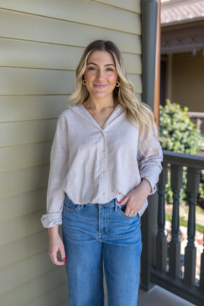 Linen The Necessary Button Down