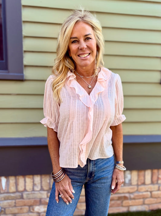 Ruffled Pink Top