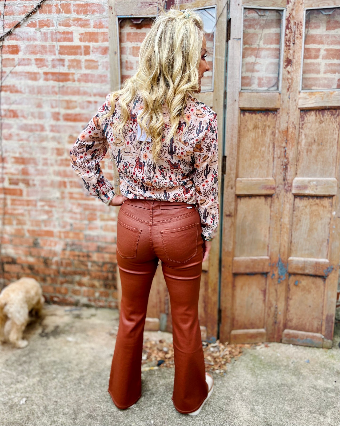 Jaxtyn Bootcut Jean in Cognac