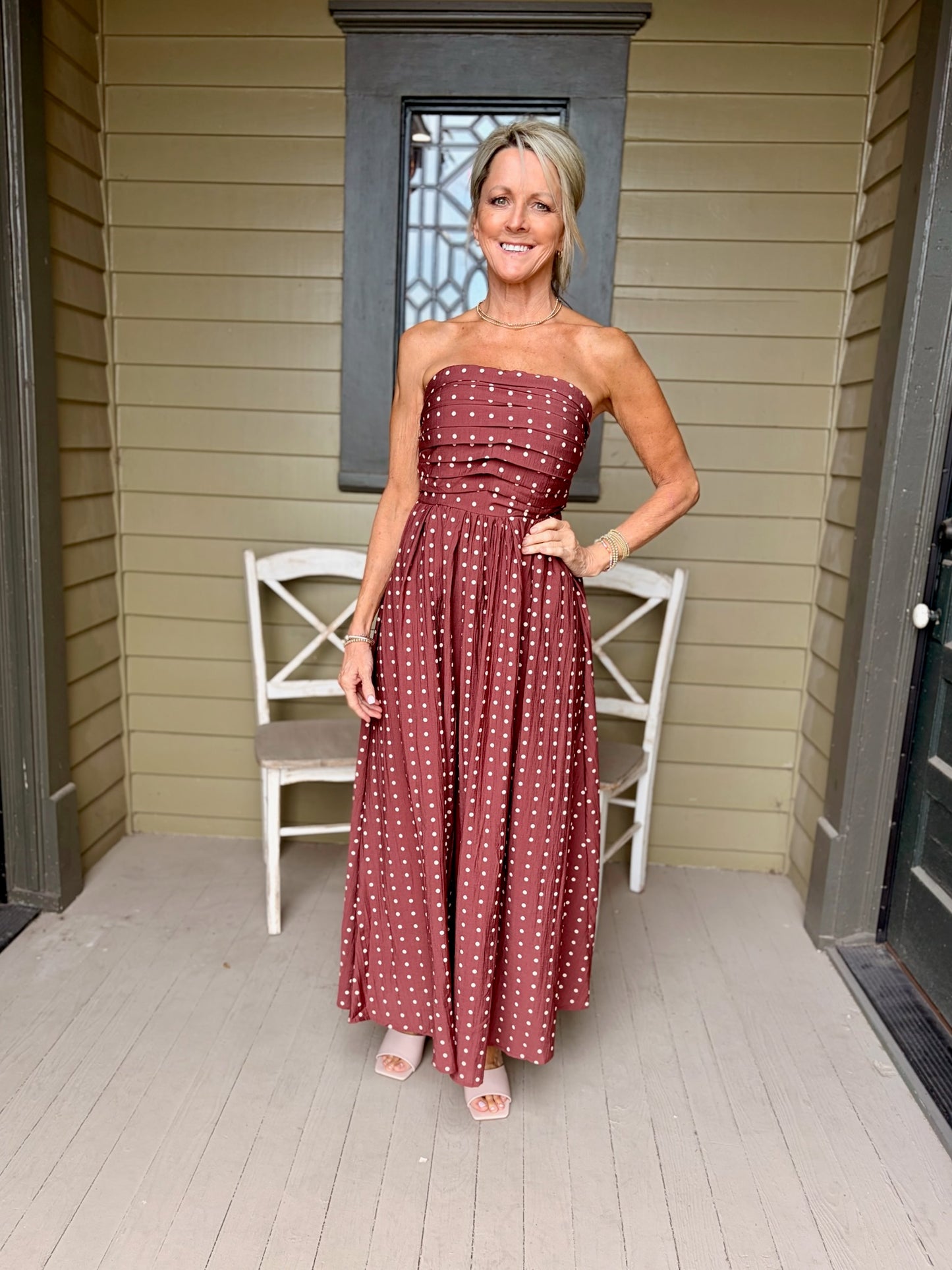 Merlot Dottie Dress