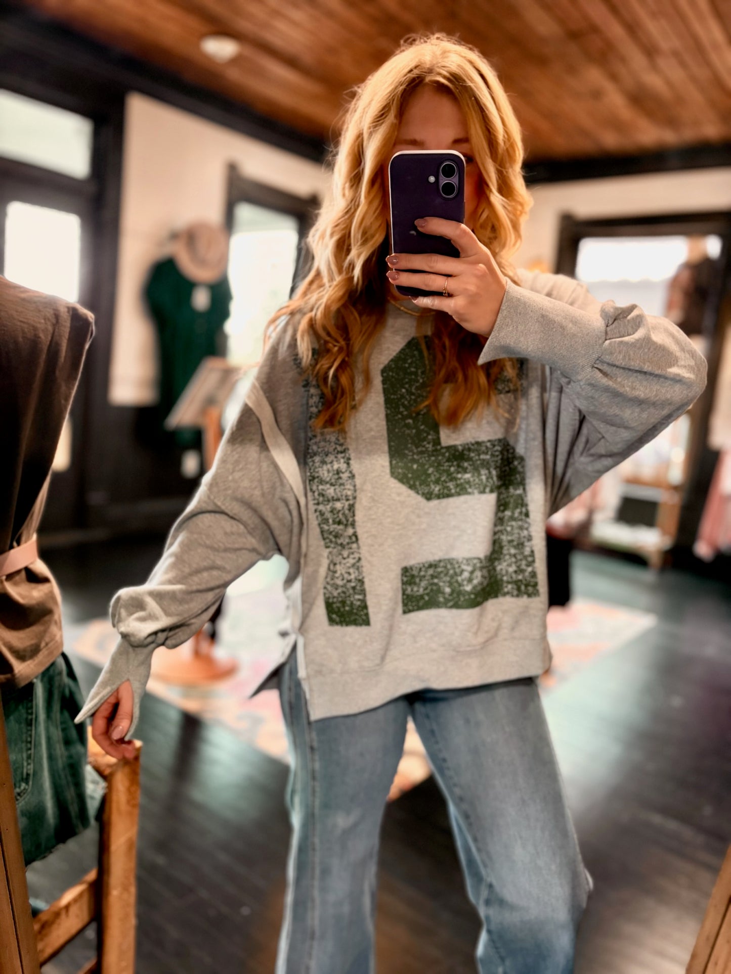 Faded Varsity Pullover