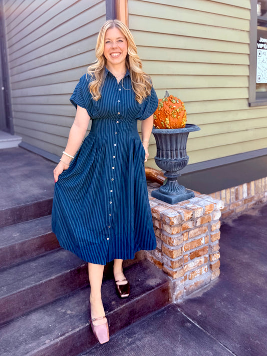 Falling Leaves Button Dress
