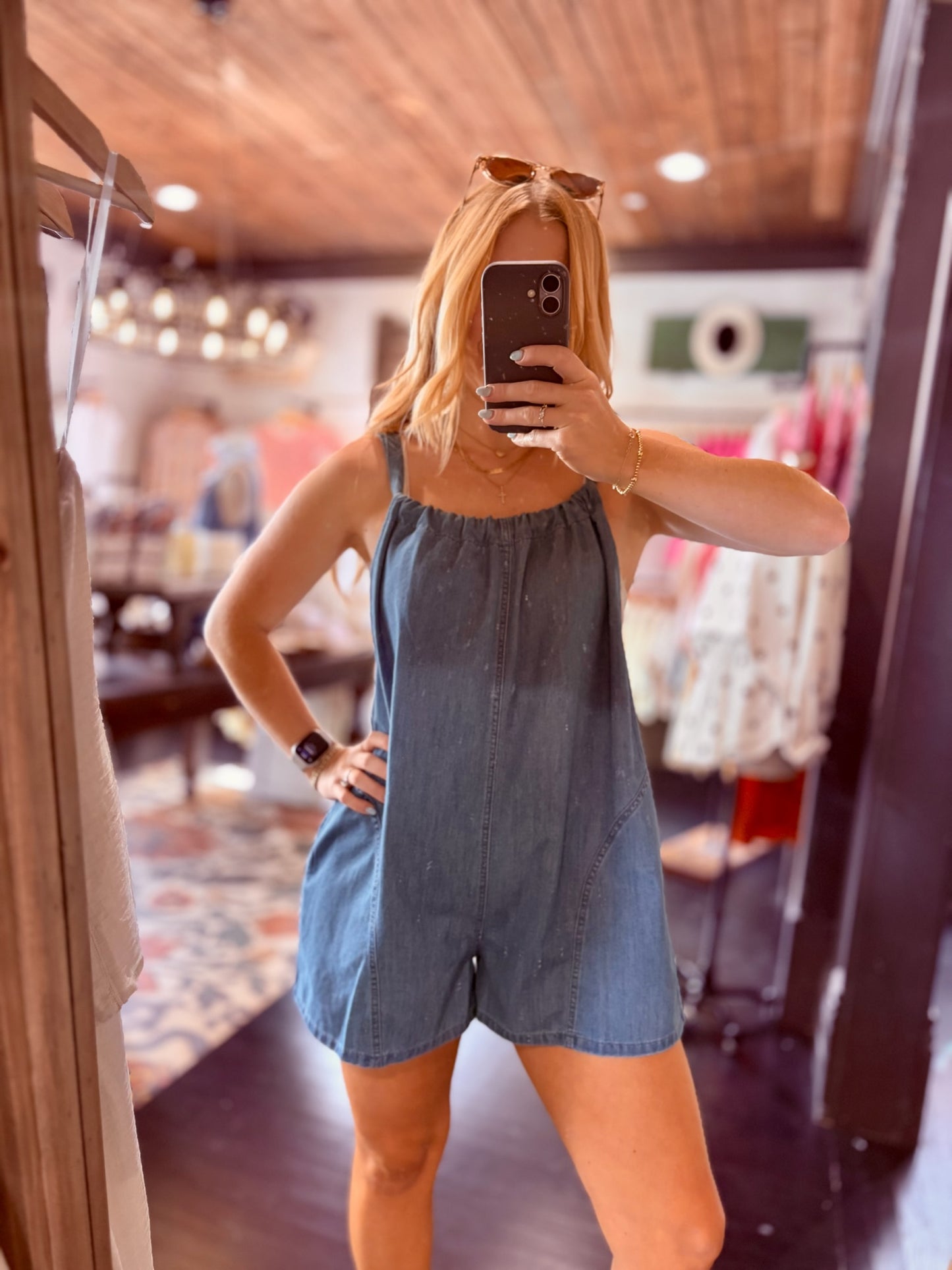 Blue Jean Baby Romper