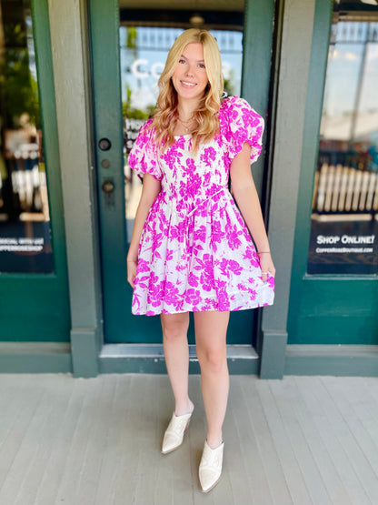 Elsie Blooming Puff Sleeve Dress