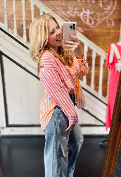 Just Peachy Button Down