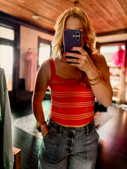 Stripe Crop Tank