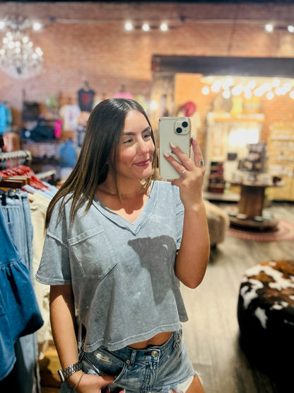Roxy Pocket V-Neck