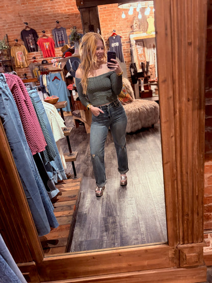 Wide Stretch Crop Top