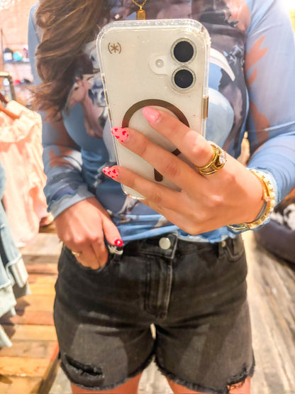 Coastal Midnight Denim Shorts