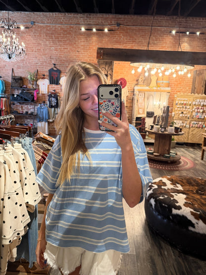 American Striped Oversized Tee