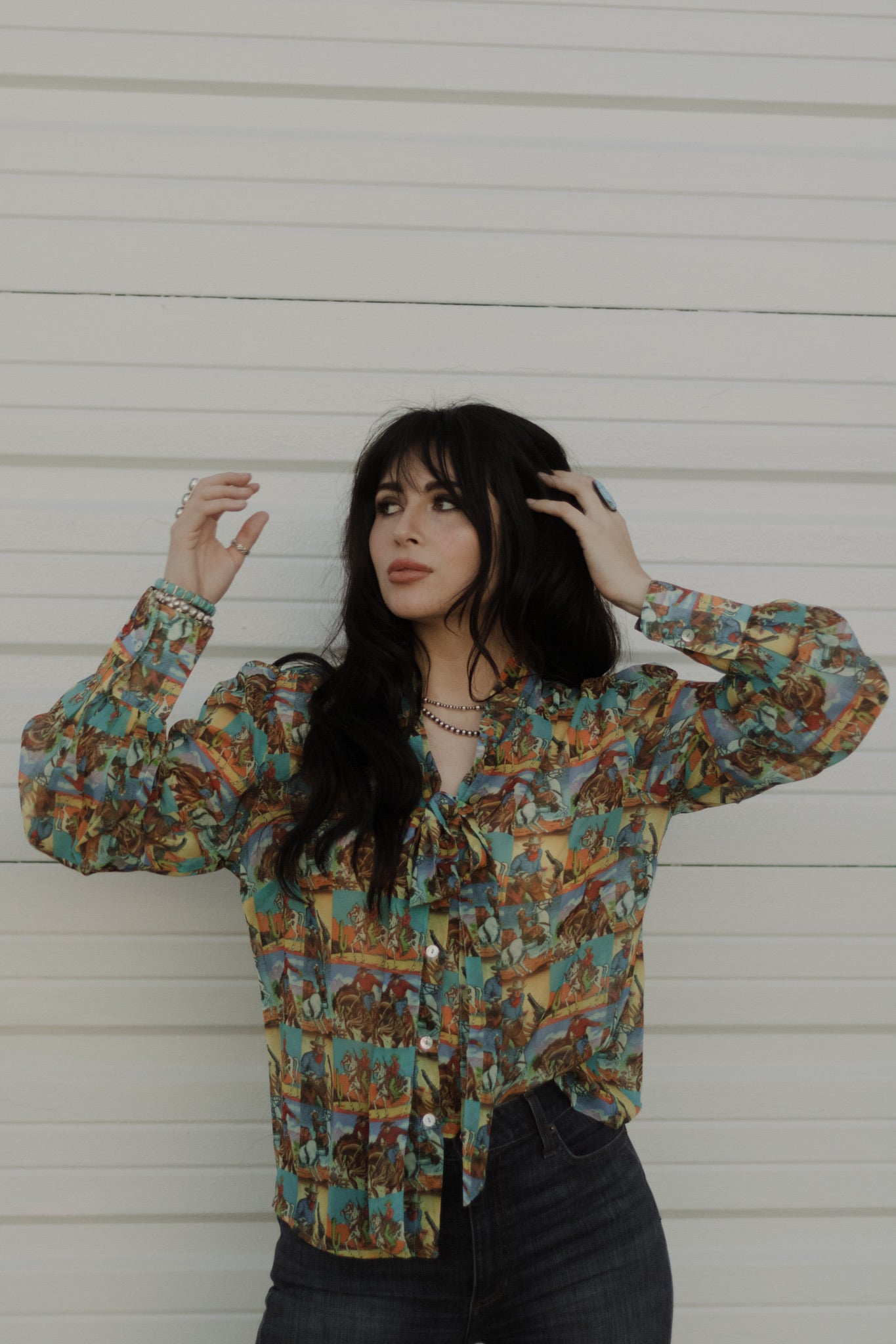 Howdy Hanny Yeehaw Tie Top