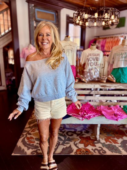 Off Shoulder Sweatshirt