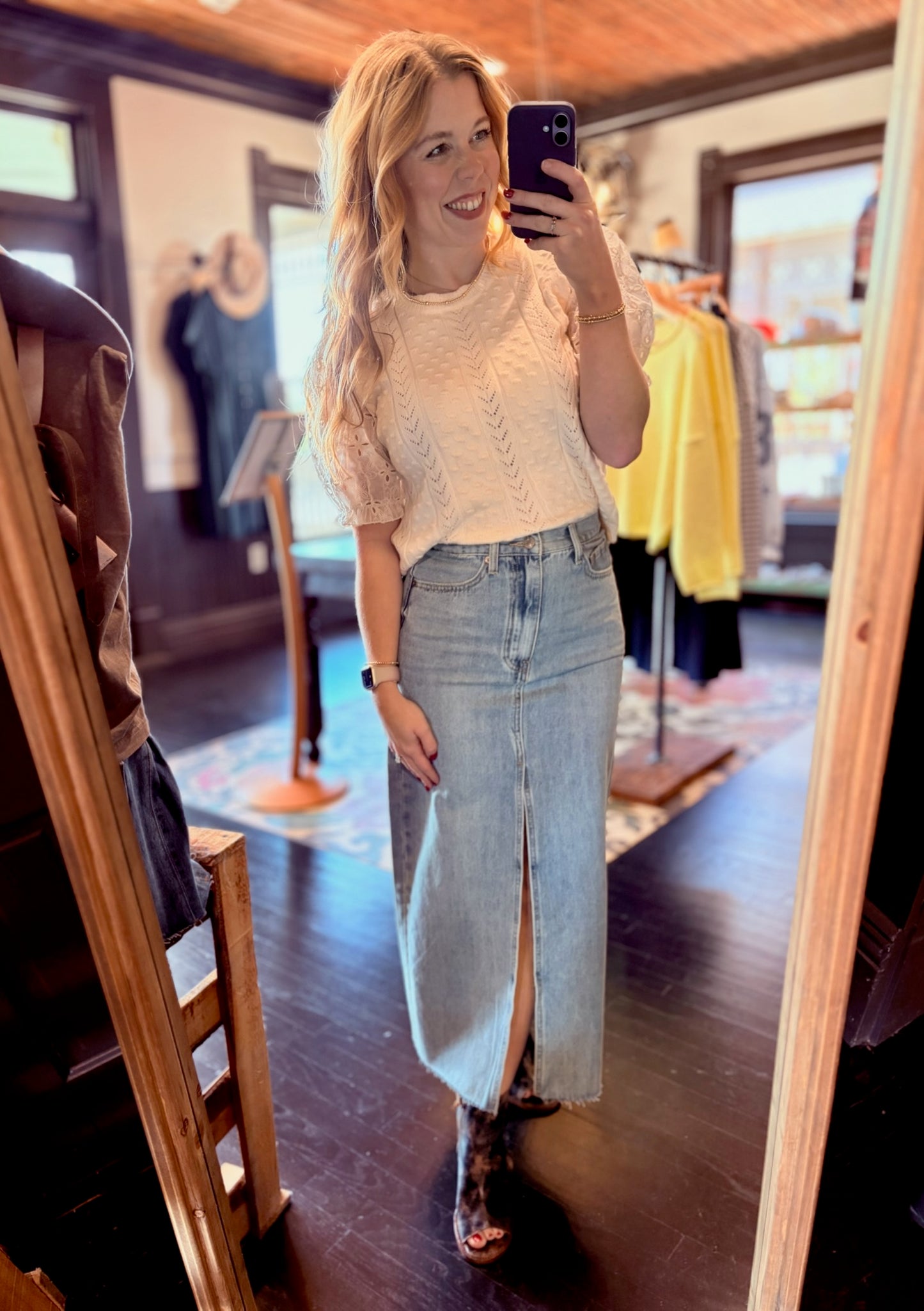 Thrill Ride Denim Skirt