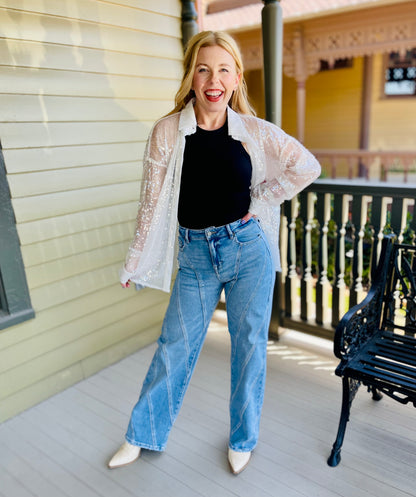 Sparkly Fun Button Down