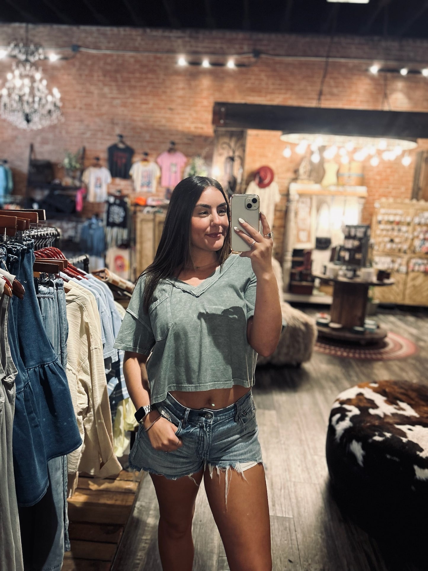Roxy Pocket V-Neck