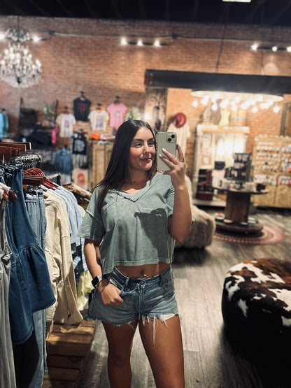 Roxy Pocket V-Neck