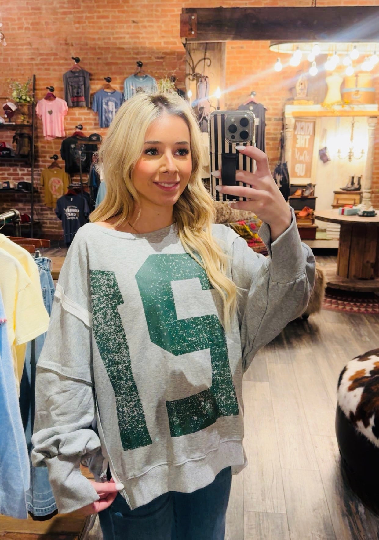 Faded Varsity Pullover