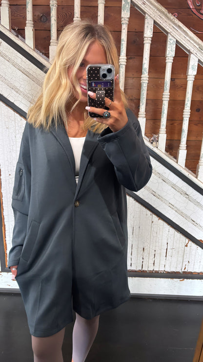 Heavy Cloud Fleece Trench