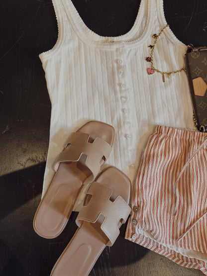 Crinkle Stripe Shorts