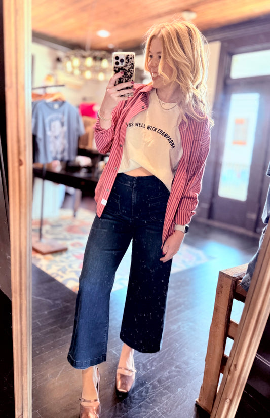 Sunset Stripe Button Down