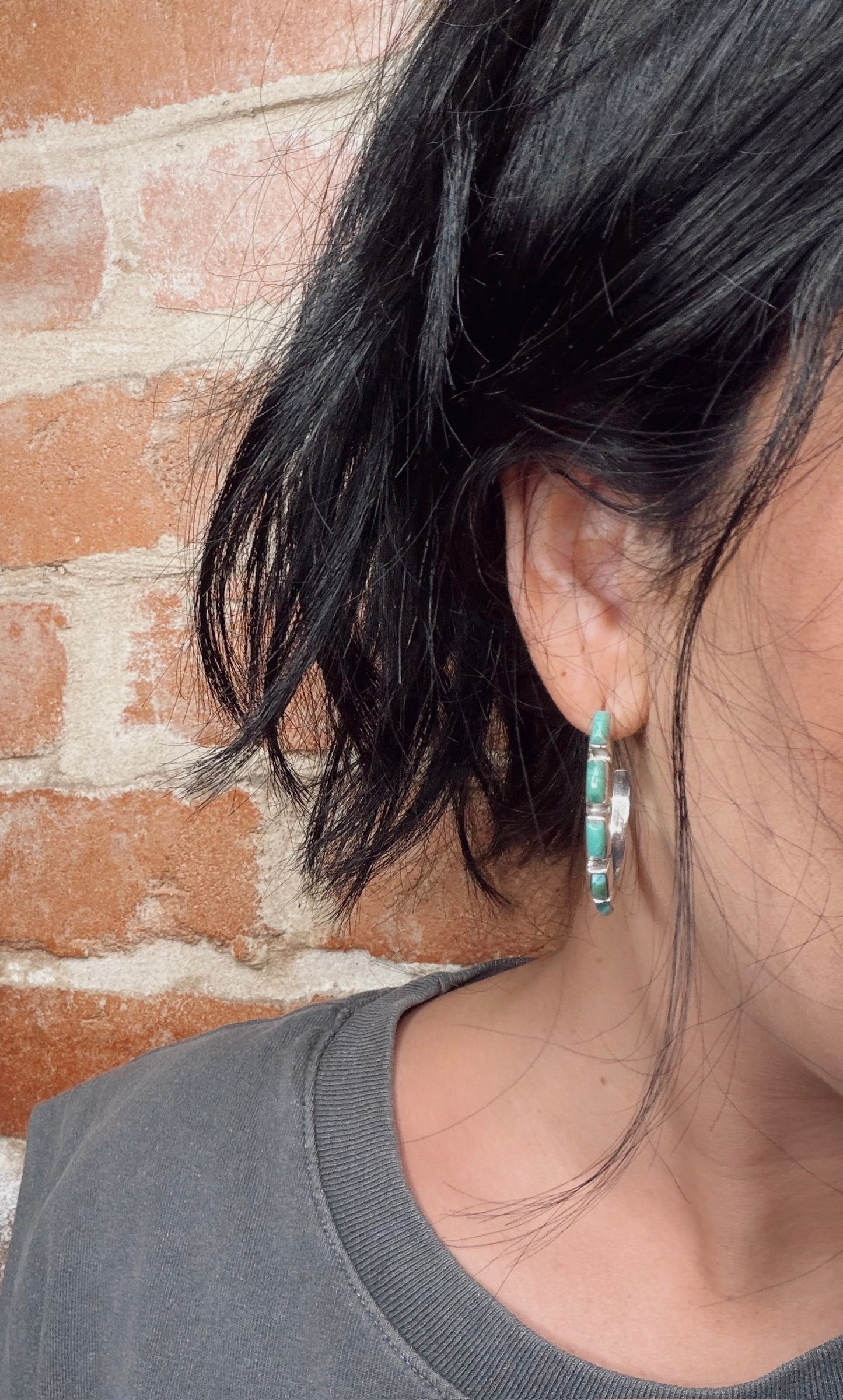Turquoise Hoop Earring