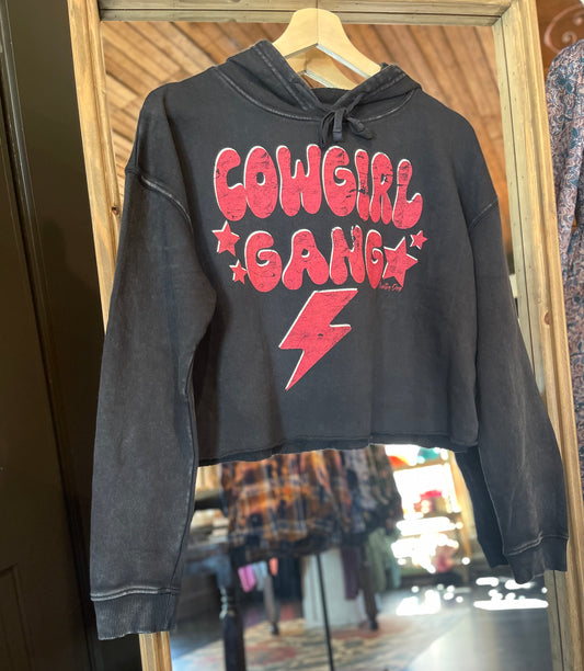 Cowgirl Gang Crop Hoodie